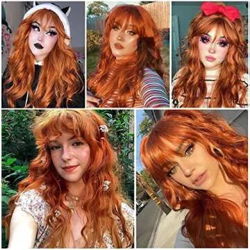 QD-Tizer Ginger Orange Loose Wave Wig for Women