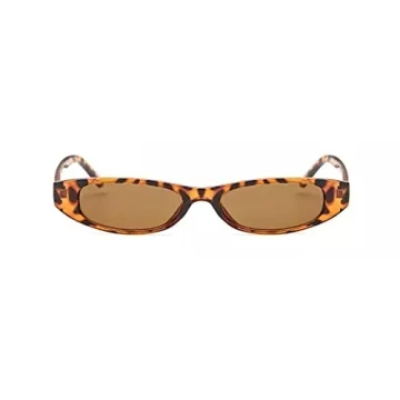 DUPER Leopard Skinny Sunglasses Retro Y2K Trend Women