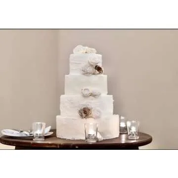 Crafare 5 Tier Round Foam Cake Dummy Decorating 4“ 6” 8“ 10” 12“ Supplies for Wedding Baby Shower Birthday Party Cake Decoration 17.7 Inches Tall