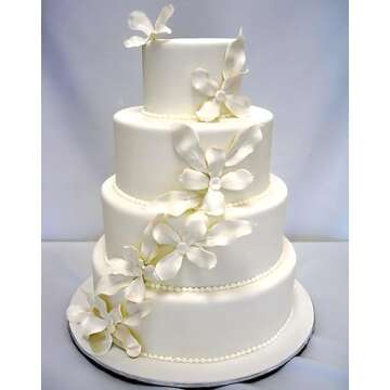 Crafare 5 Tier Round Foam Cake Dummy Decorating 4“ 6” 8“ 10” 12“ Supplies for Wedding Baby Shower Birthday Party Cake Decoration 17.7 Inches Tall