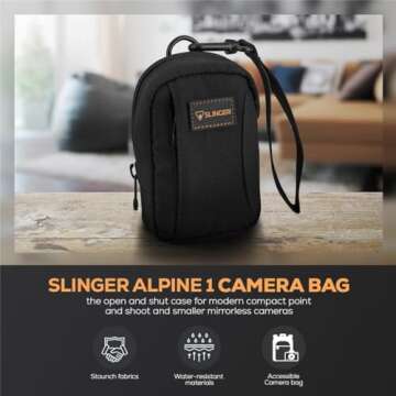 KODAK PIXPRO FZ55-BK 16MP Digital Camera 5X Optical Zoom 28mm Wide Angle 1080P Full HD Video 2.7" LCD Vlogging Camera. Bundle with SD Card and Slinger Camera Bag