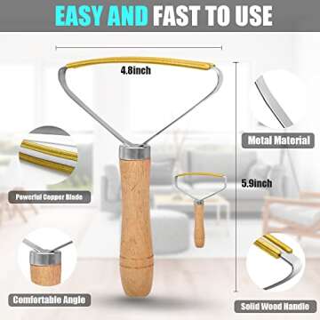 3PCS Pet Hair Remover, Lint Remover, Carpet Rake, Lint Cleaner Pro, Carpet Scraper, Portable Remover Manual Clothes Cleaning Fuzz Shaver