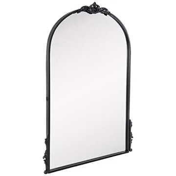 Elegant Black Arched Mirror for Home Decor and Vanity