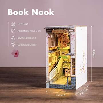 Rolife DIY Book Nook Kit for Arts and Crafts Enthusiasts