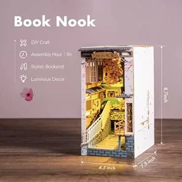 Rolife DIY Book Nook Kit for Arts and Crafts Enthusiasts