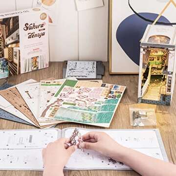 Rolife DIY Book Nook Kit for Arts and Crafts Enthusiasts