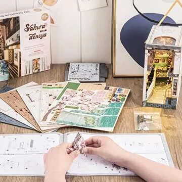 Rolife DIY Book Nook Kit for Arts and Crafts Enthusiasts