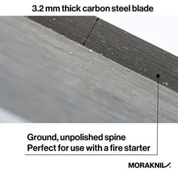 Morakniv Garberg Carbon Steel Full-Tang Fixed-Blade Survival Knife With Poly Sheath, Black, 4.3 Inch