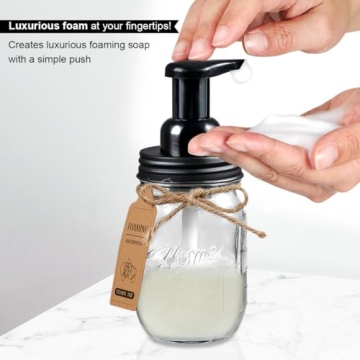 SheeChung Mason Jar Bathroom Accessories Set for Home