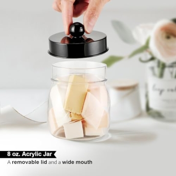 SheeChung Mason Jar Bathroom Accessories Set for Home