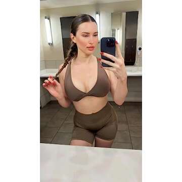 Aoxjox Women's Workout Sports Bras Fitness Backless Padded Satara Low Impact Bra Yoga Crop Tank Top ...