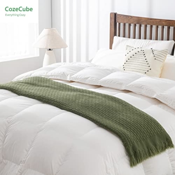 Eco-Friendly CozeCube Boho Throw Blanket - Olive Green