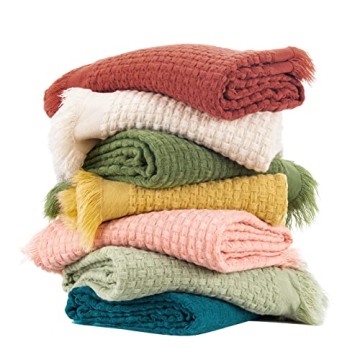 Eco-Friendly CozeCube Boho Throw Blanket - Olive Green