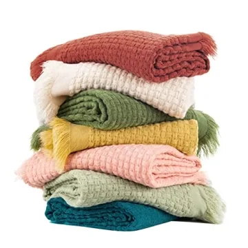 Eco-Friendly CozeCube Boho Throw Blanket - Olive Green