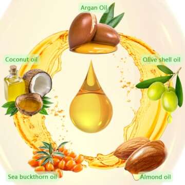 Moroccan Argan Treatment Oil for Luxurious Hair Care and Repair, Extra Strength Treatment for Split ...