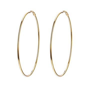 Buy Elegant Gold Plated Hoop Earrings for Women