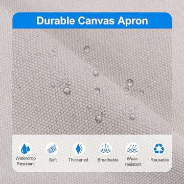 HARFINGTON Chef Apron for Men and Women with Large Pockets