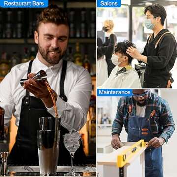 HARFINGTON Chef Apron for Men and Women with Large Pockets