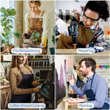 HARFINGTON Chef Apron for Men and Women with Large Pockets