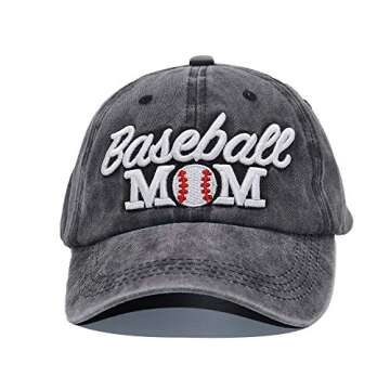 MANMESH HATT Baseball Mom Ponytail Baseball Cap - Vintage Washed Distressed Style