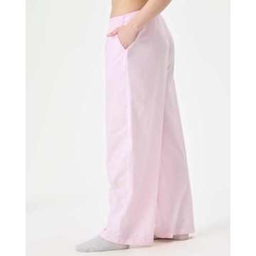 Florence by Mills Women's Sleep Pants Pink Chambray Small