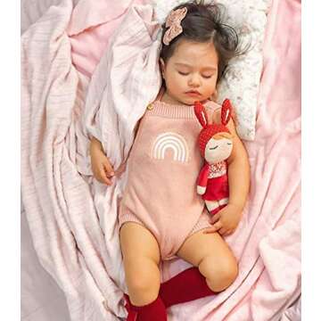 Newborn Baby Boy Girl Long Sleeve Rainbow Print Long Sleeve Romper Footies Bodysuits Jumpsuit