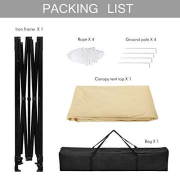 TopCamp 10x10ft Pop Up Canopy Tent Waterproof Shelter