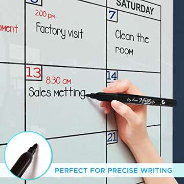 Magnetic Glass Whiteboard Calendar Monthly Planner White Board Calendar Dry Erase Board 34”x46” Dry Erase Calendar For Wall Weekly Glass Calendar Whiteboard Home office Large Wall Calendar Marker Tray