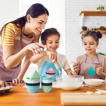 SAWNZC Jumbo Silicone Baking Cups Reusable Non-Stick 12 Pack