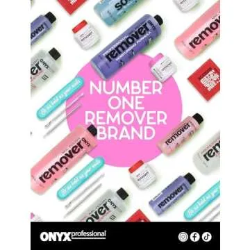 Onyx Professional 100% Pure Acetone Nail Polish Remover Kit with 7 inch Nail File, Maximum-Strength Nail Polish Remover for Gel, Artificial & Glitter Nail Polish, Quick and Effective Formula, 16 Fl Oz