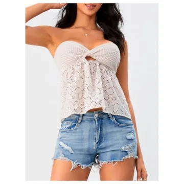 GORGLITTER Flowy Tube Top for Summer Style