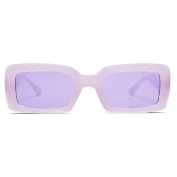 Allarallvr Trendy Rectangle Sunglasses for Men and Women - Chic UV400 Protection