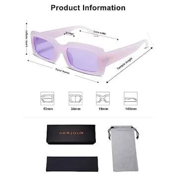 Buy Allarallvr Trendy Rectangle Sunglasses for Summer Style