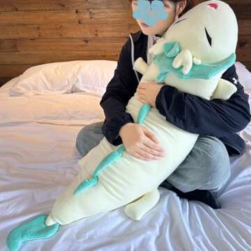 Hofun4U Dragon Plush Pillow, 41 Inch Dragon Stuffed Animals, Christmas Birthday Gift for Adults Kids Girls Boys