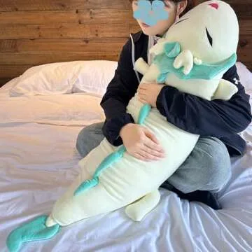 Hofun4U Dragon Plush Pillow, 41 Inch Dragon Stuffed Animals, Christmas Birthday Gift for Adults Kids Girls Boys