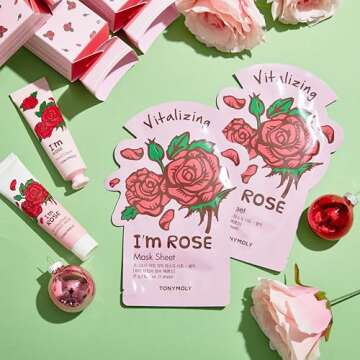 TONYMOLY I'm Real Rose Hydrating Mask Sheet, Pack of 1