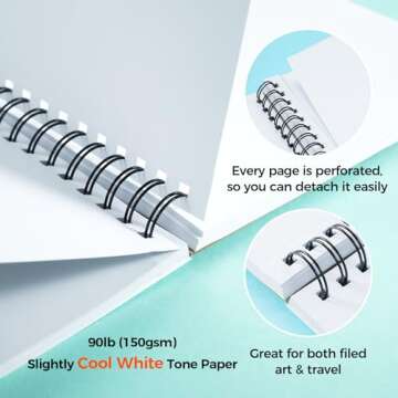 Ohuhu Marker Pad 7"x10" Bleedproof Sketchbook for Artists