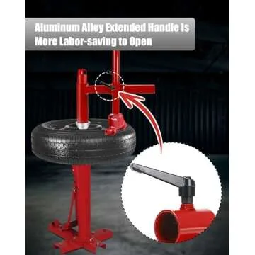 EXODIOS Manual Tire Changer Duck Head Adapter Kit with Duck Head Tire Changer Fit for Most Car Tires (with Silver Cone)