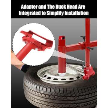 EXODIOS Manual Tire Changer Duck Head Adapter Kit with Duck Head Tire Changer Fit for Most Car Tires (with Silver Cone)