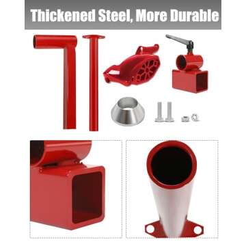 EXODIOS Manual Tire Changer Duck Head Adapter Kit with Duck Head Tire Changer Fit for Most Car Tires (with Silver Cone)