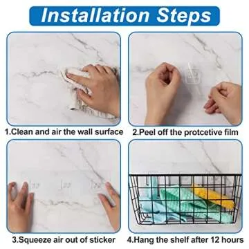 HAPY SHOP 8 Pack Adhesive Hooks Sticker Strong Shower Caddy Adhesive Hooks Replacement Nail Free Adhesive Pad No-Trace Wall Stick Adhesives Hook for Bathroom Shower Caddy Corner Shelf