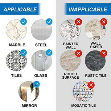 HAPY SHOP 8 Pack Adhesive Hooks Sticker Strong Shower Caddy Adhesive Hooks Replacement Nail Free Adhesive Pad No-Trace Wall Stick Adhesives Hook for Bathroom Shower Caddy Corner Shelf