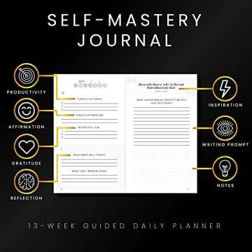 Self-Mastery Journal for Men - Gratitude Journal – 5 Minute Journal - Reflection Manifestation Jou...