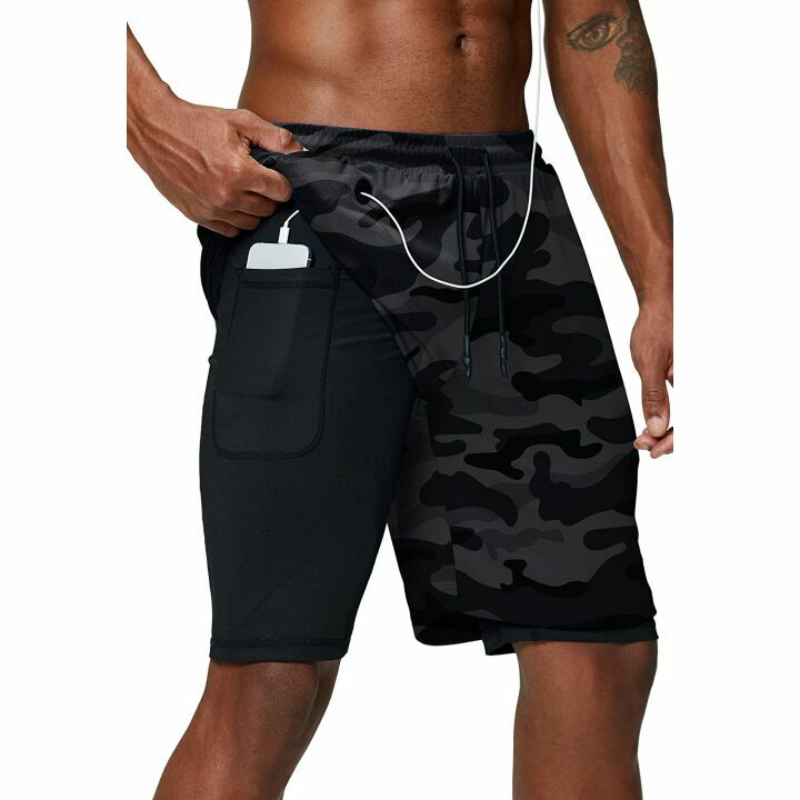 Quick Dry 2 in 1 Running Shorts with Phone Pocket