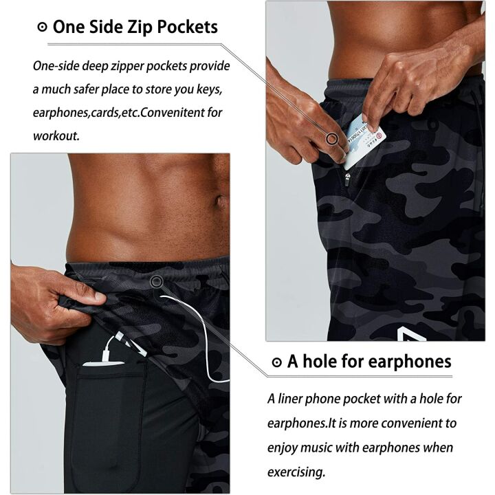 Quick Dry 2 in 1 Running Shorts with Phone Pocket