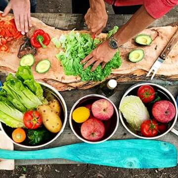 AlwaysU Rainbow Mixing Bowls Set 4 Piece Stainless Steel