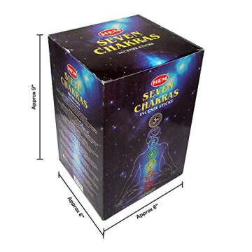 HEM 7 Chakra Incense Sticks (35 Sticks 12 Box) | Natural Fragrance For Aromatic Rooms | Air Purifier, Stress Relief & Cleansing and Meditations