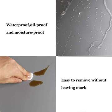 Silicone Placemats,Kids Placemats,Table Mats Set of 4 Waterproof Heat Resistant Non-Slip Kitchen Placemat for Dining Table 15.8x11.7 inch（Grey）