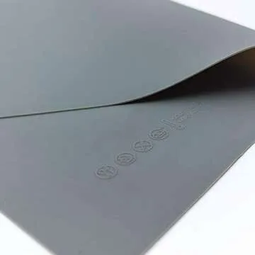 Silicone Placemats,Kids Placemats,Table Mats Set of 4 Waterproof Heat Resistant Non-Slip Kitchen Placemat for Dining Table 15.8x11.7 inch（Grey）