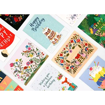 MINIMALMART Birthday Cards Set 32 Unique Designs Premium Cards